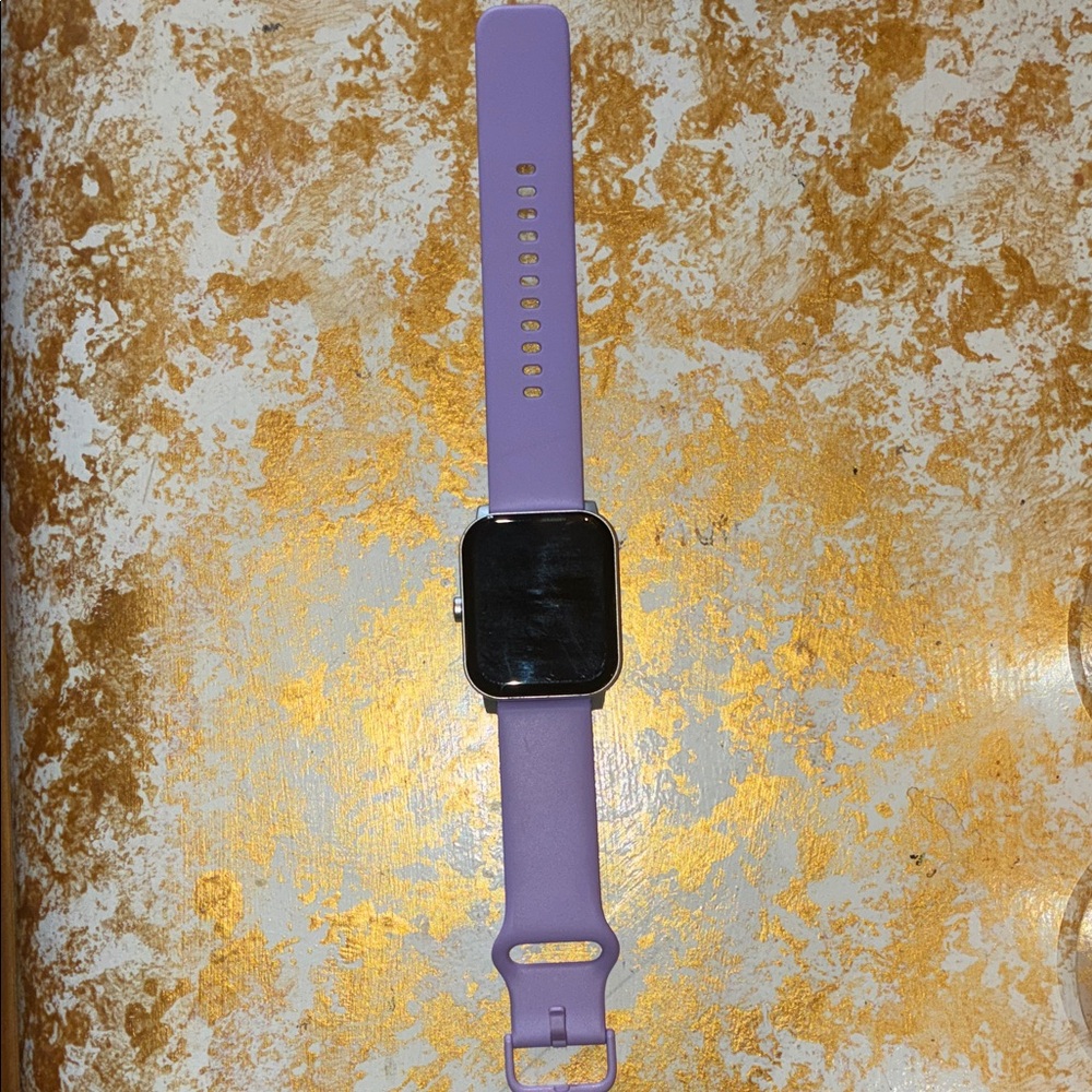 Purple Smartwatch with Silicone Band